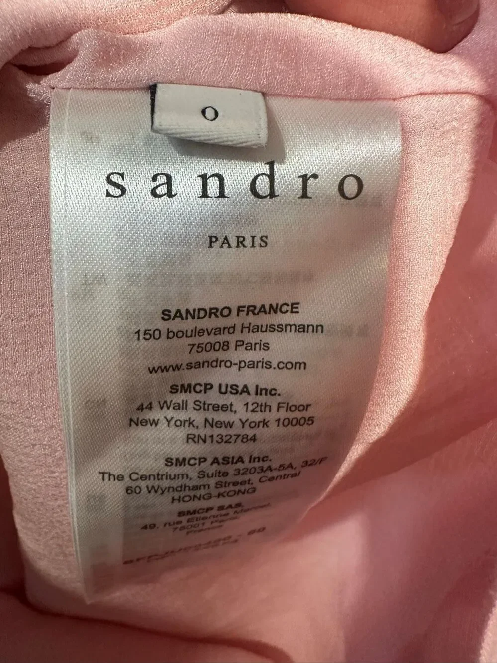 Sandro Paris Pink Linen Blend Asymmetrical Ruffle Mini Skirt Size 0 / XS